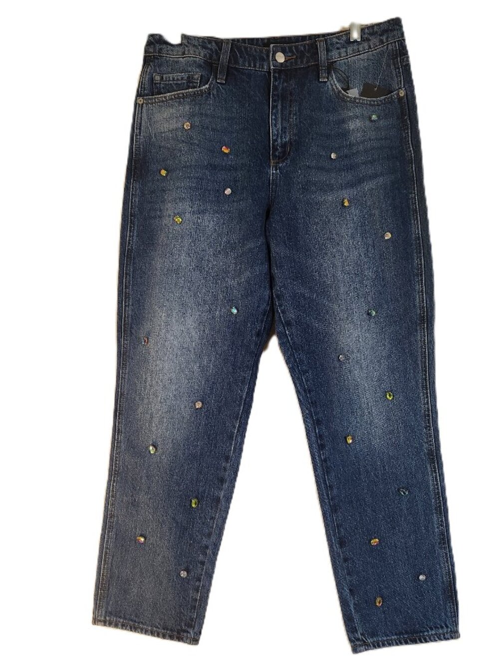 NWT Buffalo David Bitton Girlfriend High Rise Gemstone Rhinestone Jeans Size 31
